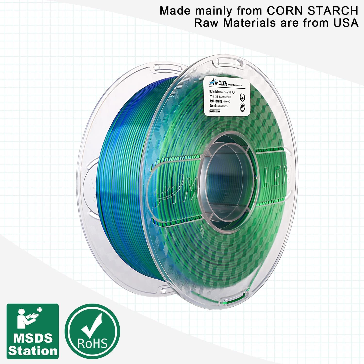 Silk Dual Color PLA Filament