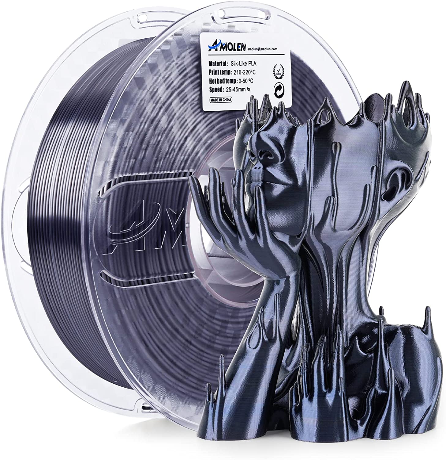 Silk Standard PLA Filament, 1.75mm