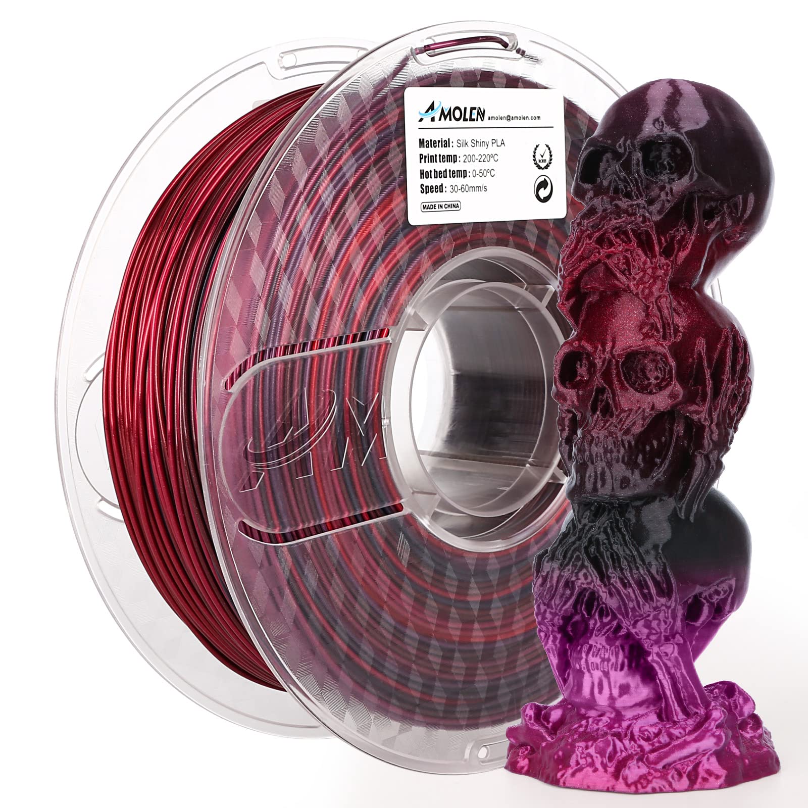 Silk Shiny Gradient PLA Filament, 1.75mm