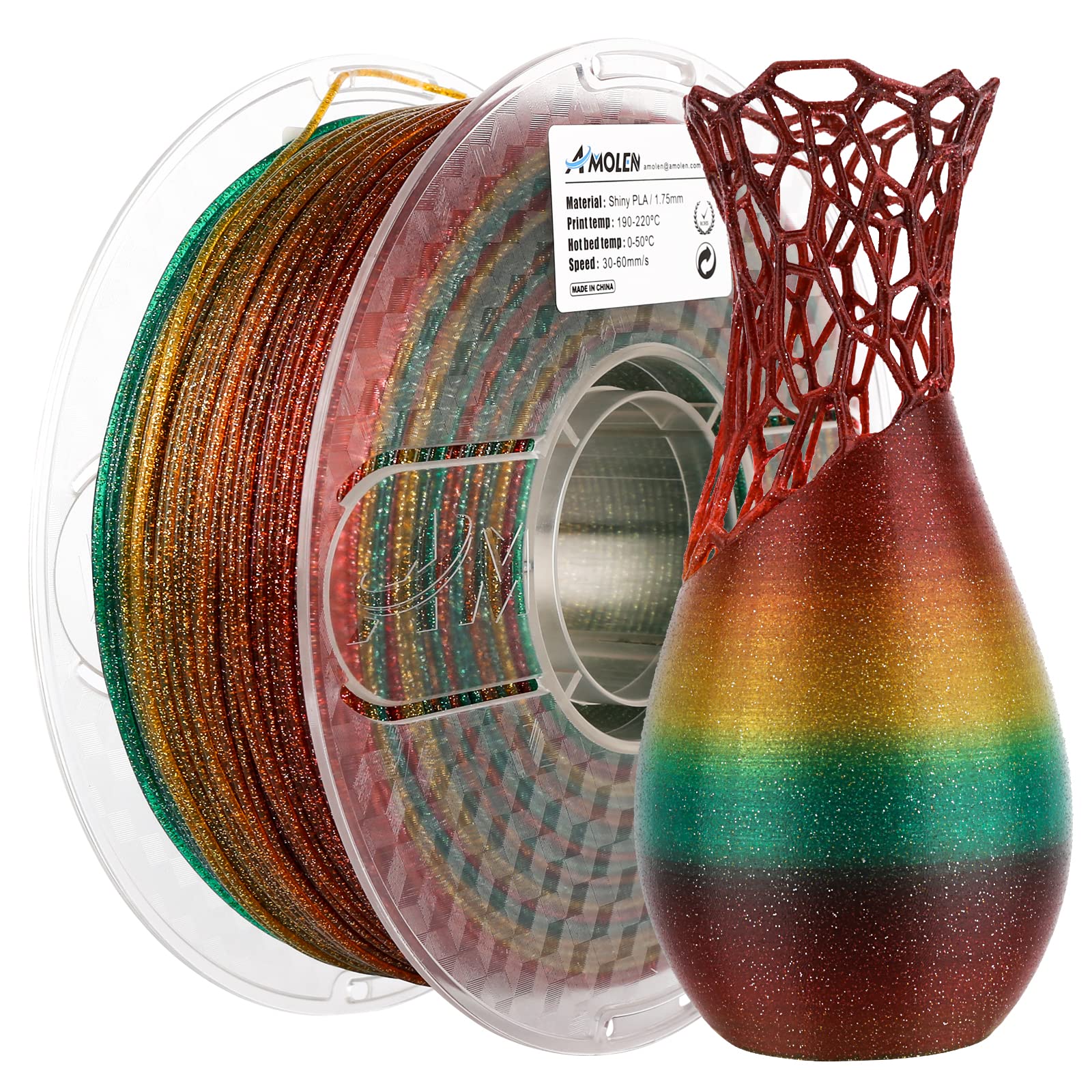 Sparkle &amp; Shiny PLA Filament, 1.75mm