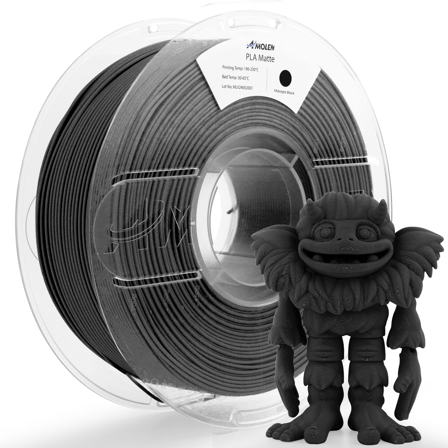 PLA Matte Filament, 1.75mm, 1KG/2.2LB