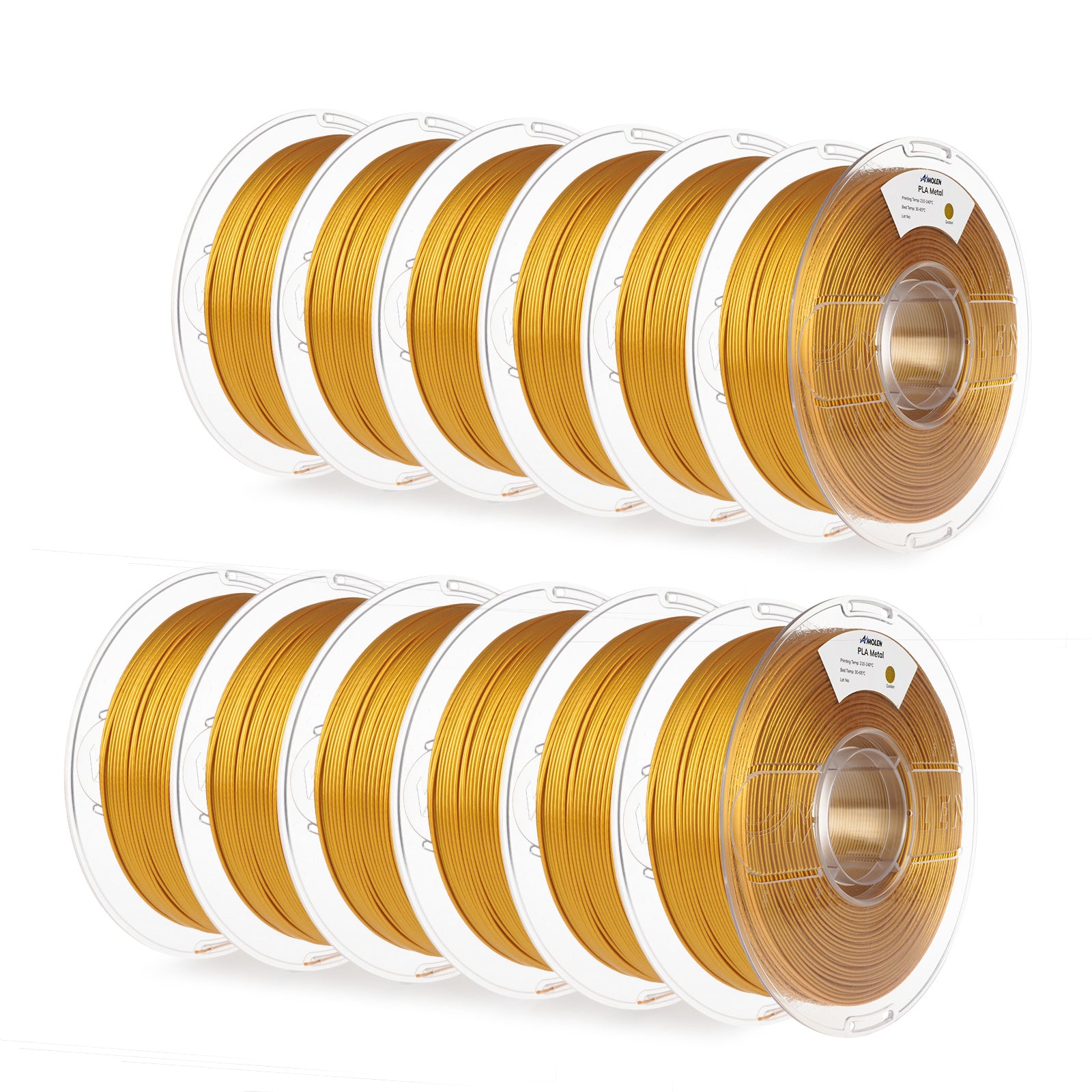 PLA Basic High Speed Filament 1.75 mm Real Gold Color 12KG