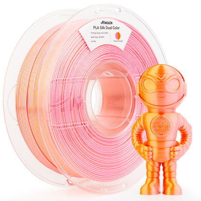 PLA Silk Dual Color Filament, 1.75mm, 1KG/2.2LB