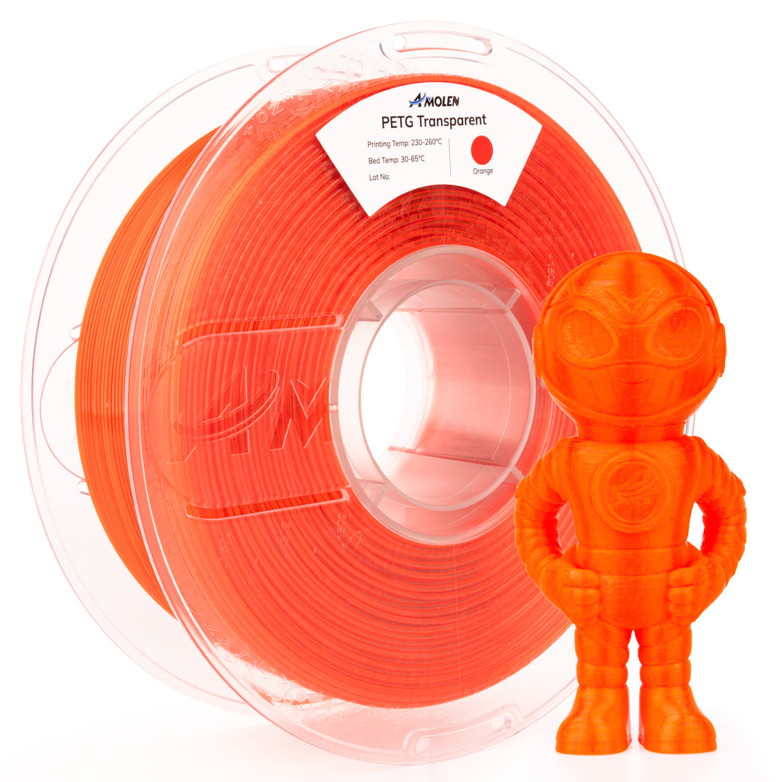 PETG Transparent Filament, 1.75mm, 1KG/2.2LB