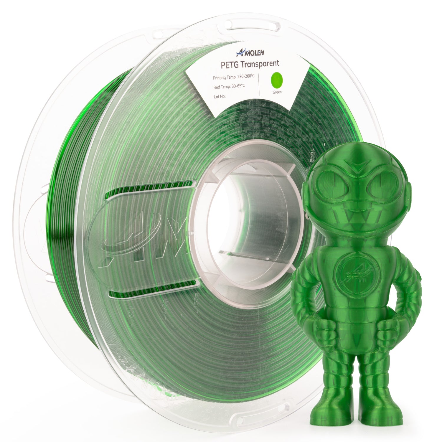 PETG Transparent Filament, 1.75mm, 1KG/2.2LB