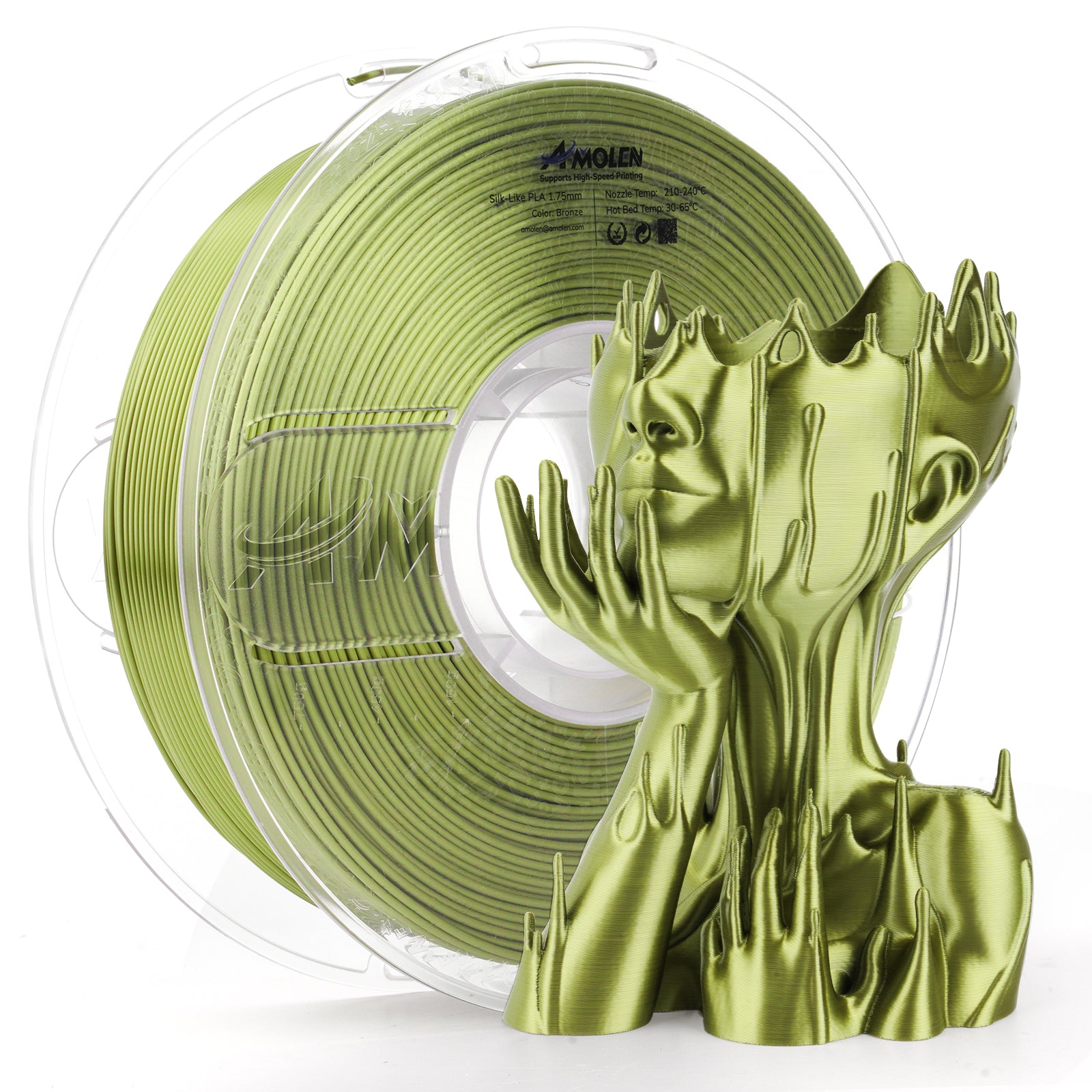 PLA Silk Basic Filament, 1.75mm, 1KG*12PCS