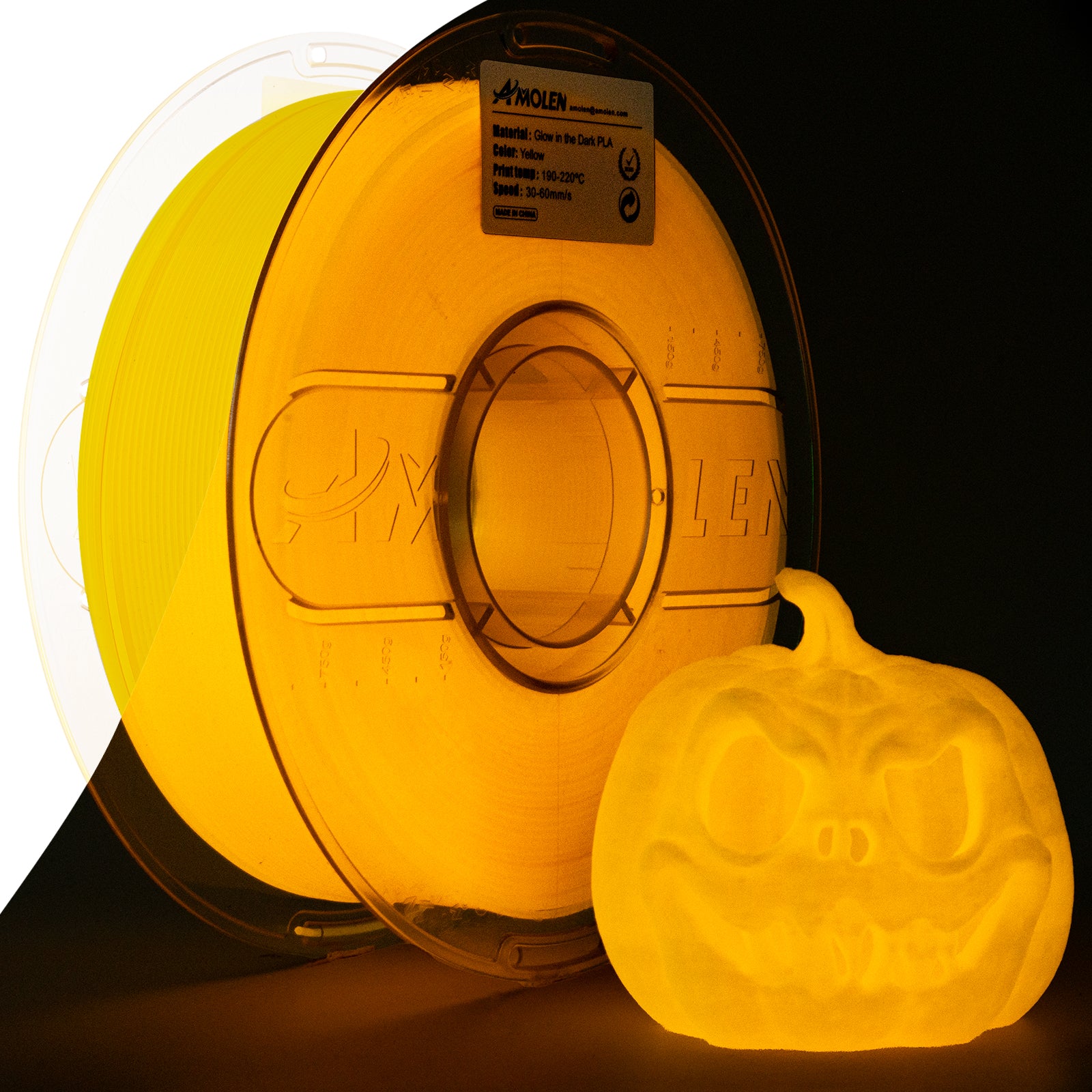 PLA Glow-in-the-Dark 1.75mm, 1KG/2.2LB