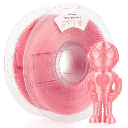 PETG Transparent Filament, 1.75mm, 1KG/2.2LB