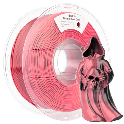 PLA Silk Dual Color Filament, 1.75mm, 1KG/2.2LB