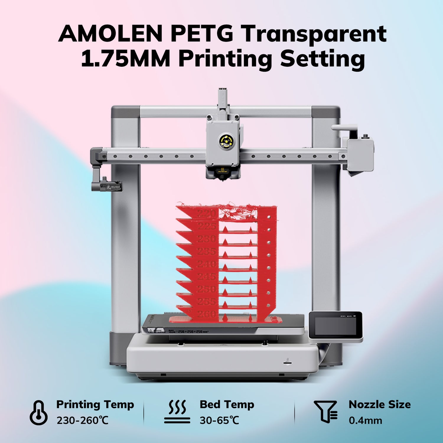 PETG Basic Filament, 1.75mm, 1KG/2.2LB