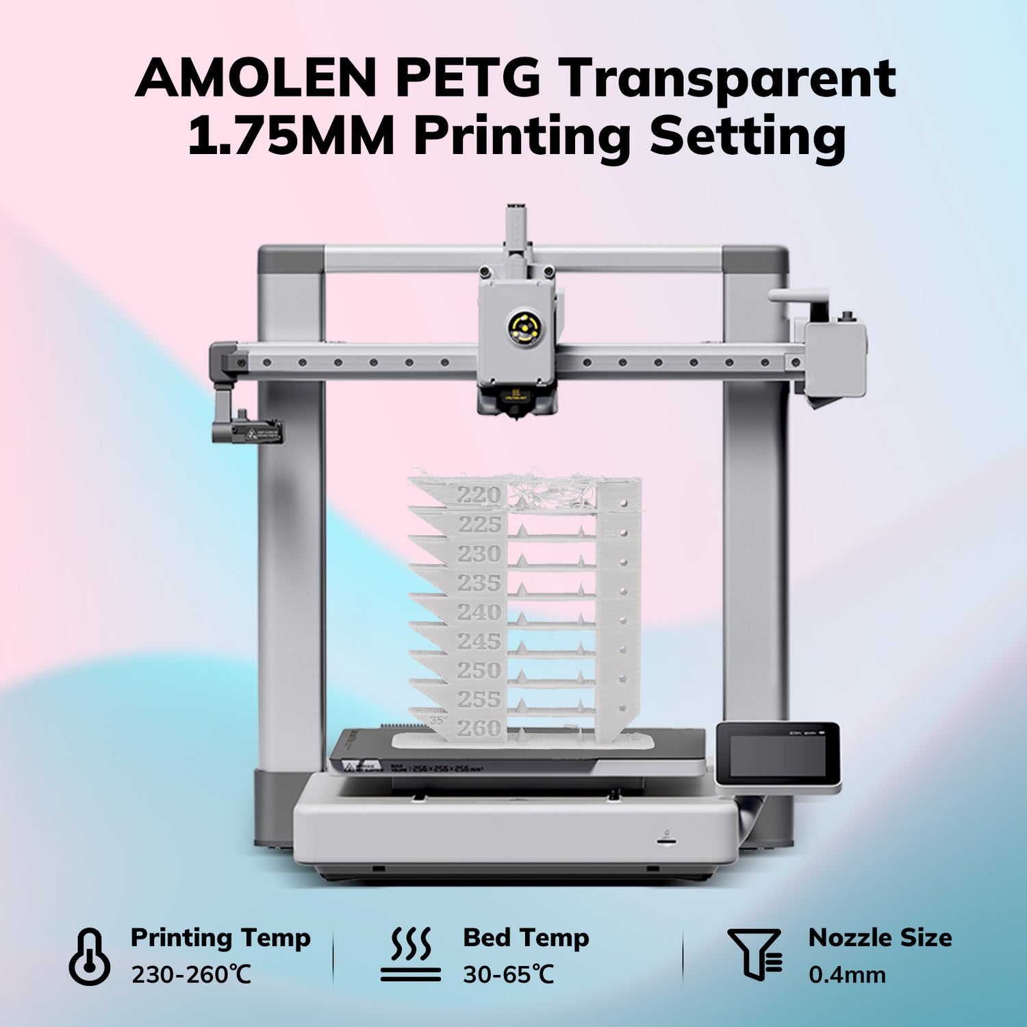 PETG Basic Filament, 1.75mm, 1KG/2.2LB