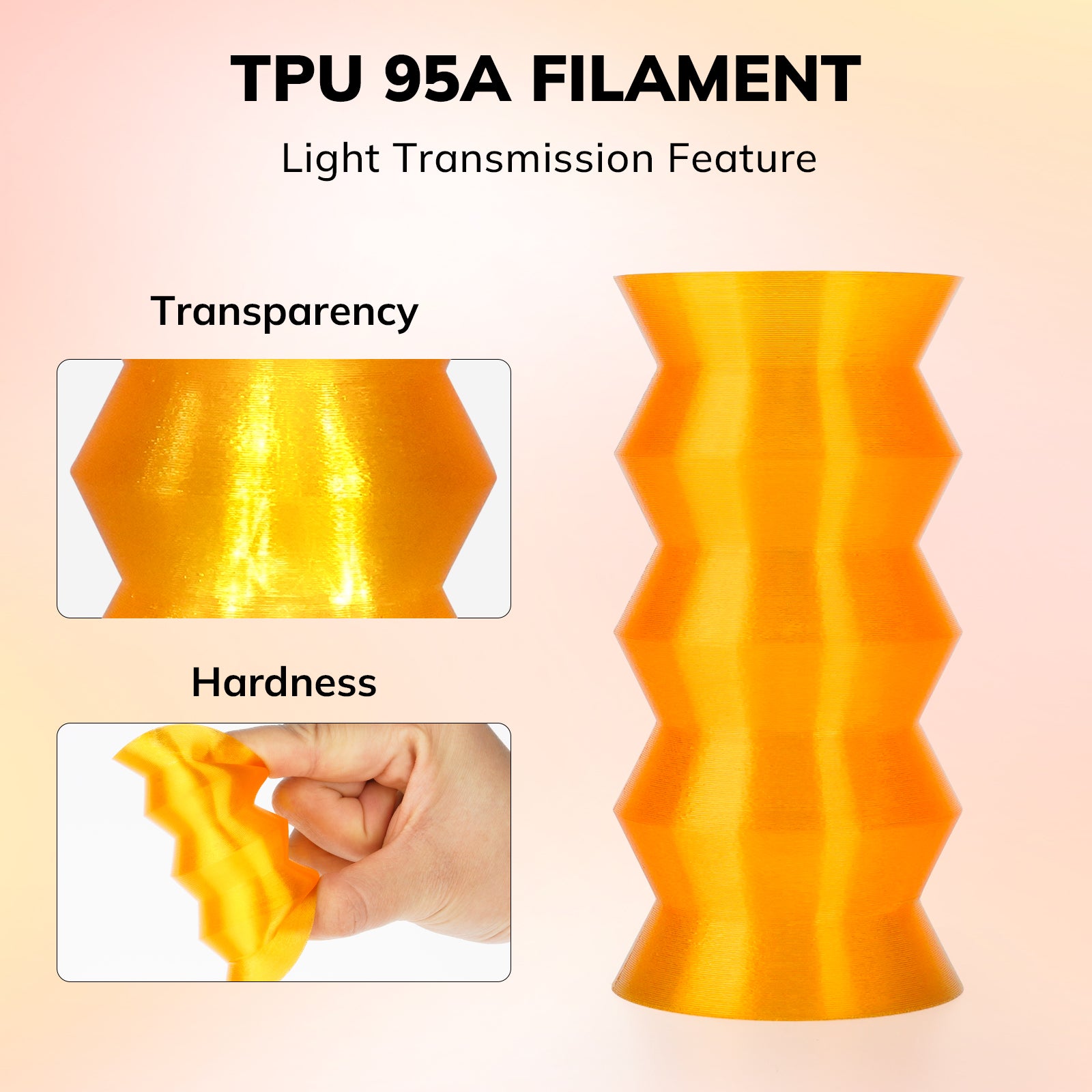 TPU Transparent 1.75mm, 1KG/2.2LB