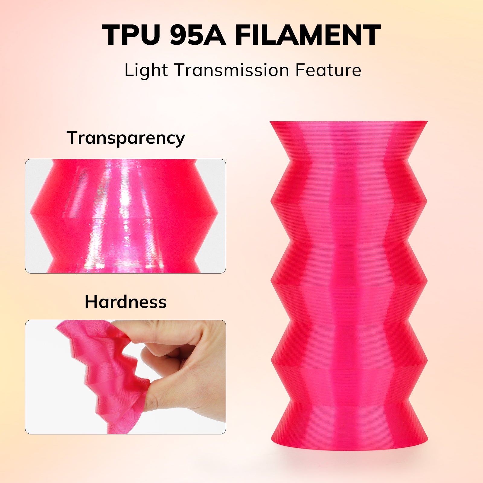 TPU Transparent 1.75mm, 1KG/2.2LB