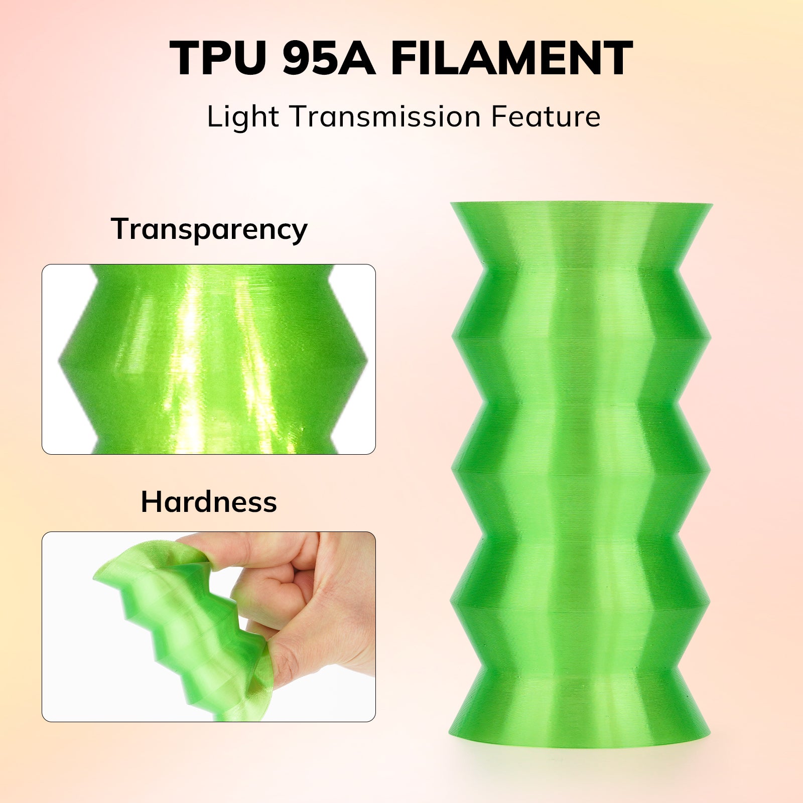 TPU Transparent 1.75mm, 1KG/2.2LB