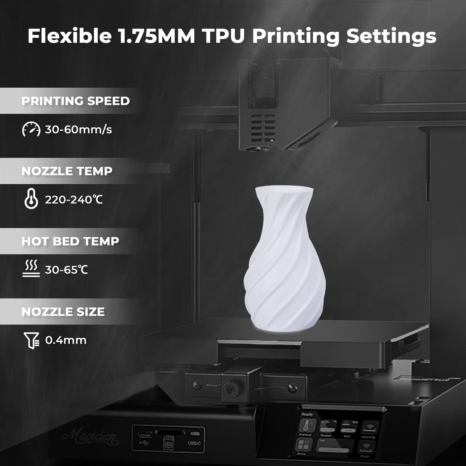 TPU Flexible-VARIETY PACK, 1.75MM, 200g*4