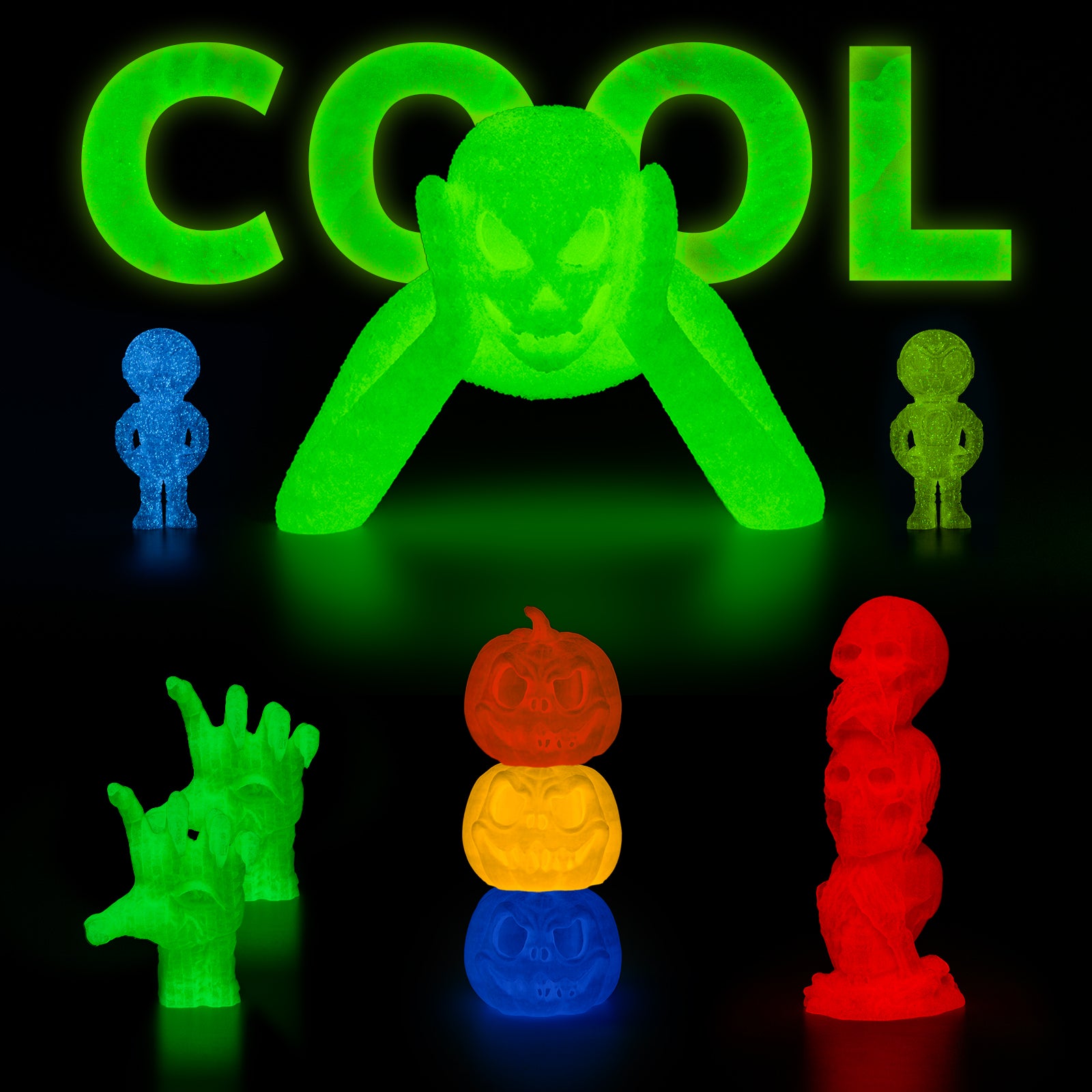 PLA Glow-in-the-Dark 1.75mm, 1KG/2.2LB