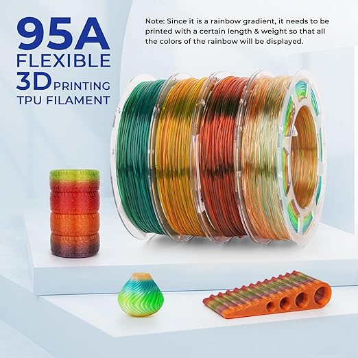 TPU Flexible Transparent Multicolor Rainbow Variety Pack (4x200g)