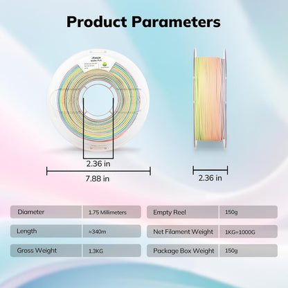 PLA Matte Filament, 1.75mm, 1KG/2.2LB