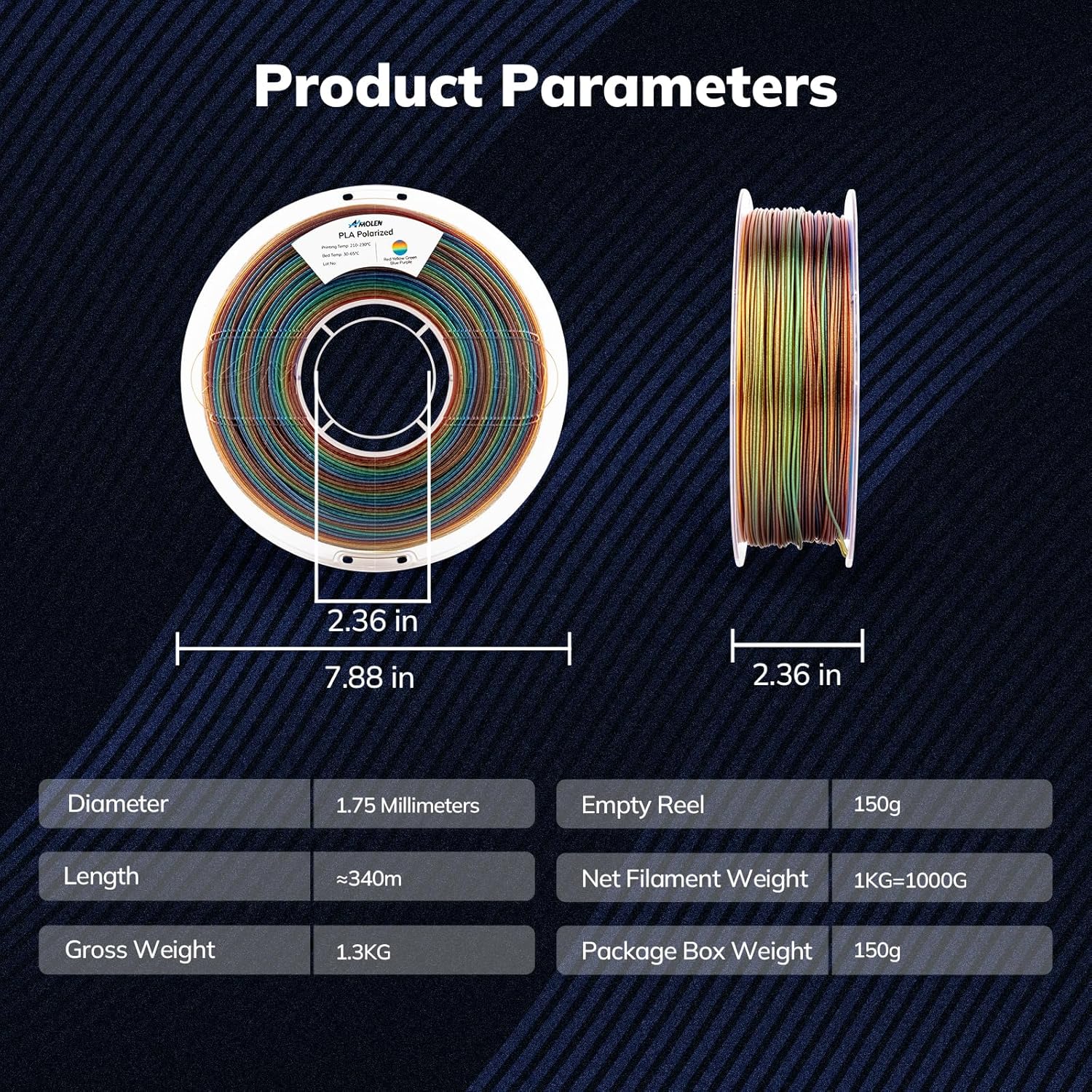 Sparkle &amp; Shiny PLA Filament, 1.75mm