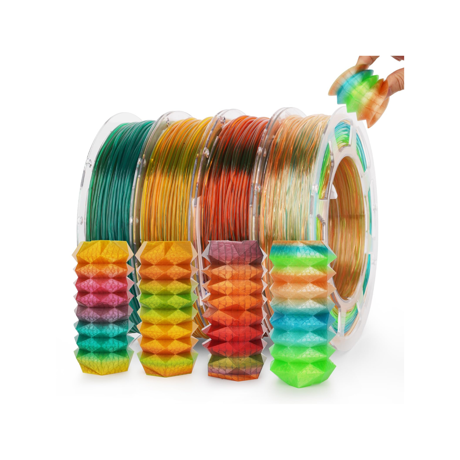 TPU Flexible Transparent Multicolor Rainbow Variety Pack (4x200g)