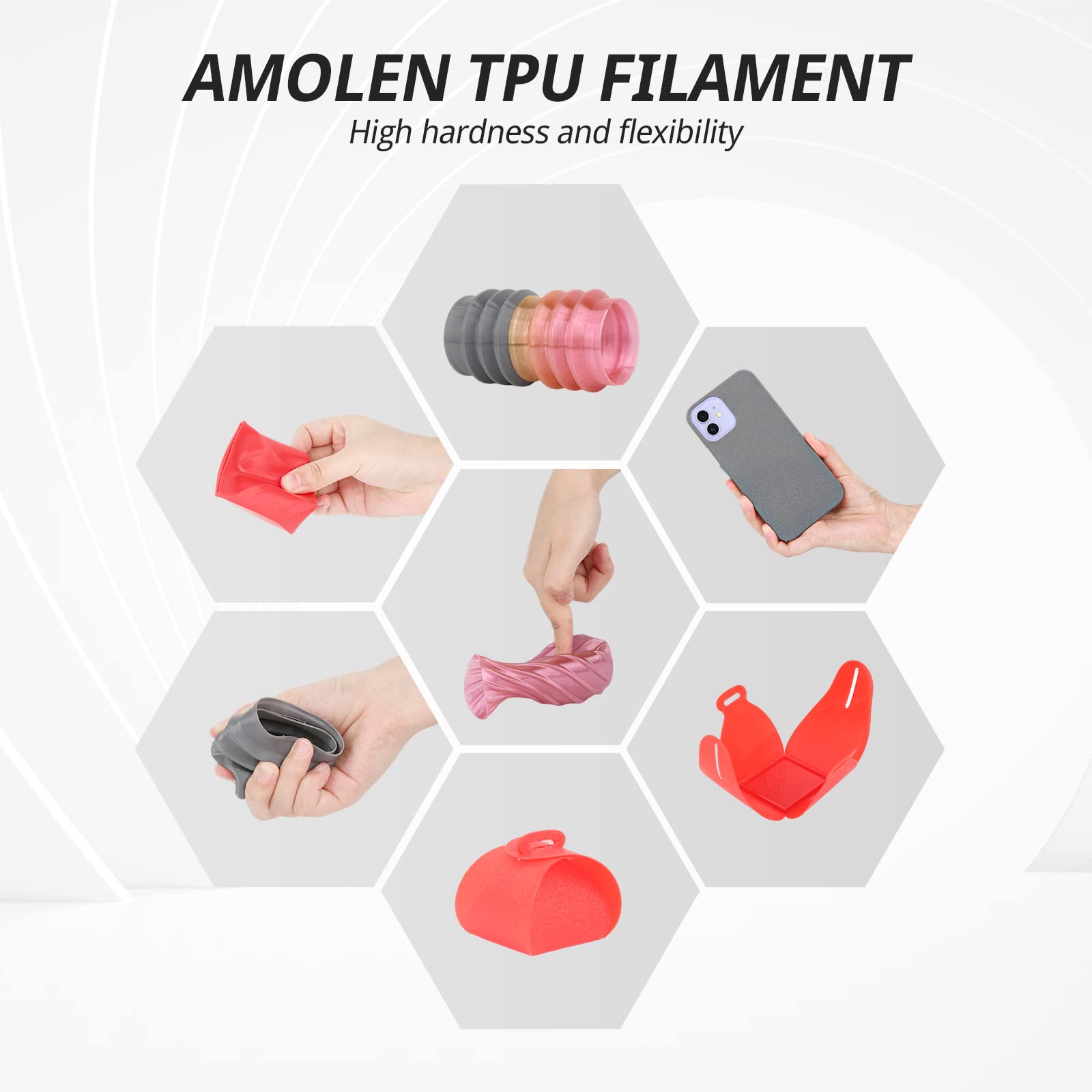 flexible tpu filament、3d printer filament、3d printing filament