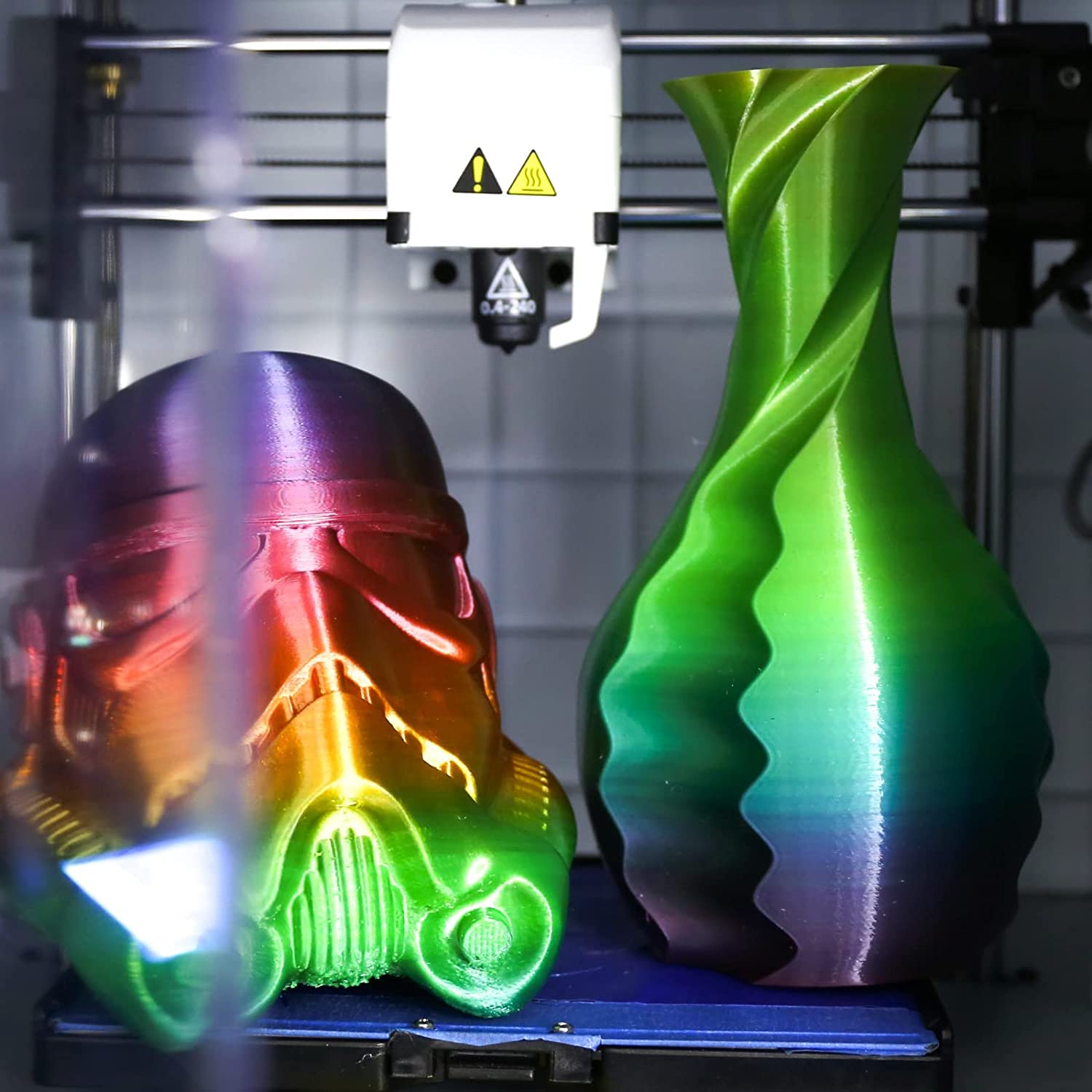 multicolor rainbow petg filament、3d printer filament、3d printing filament